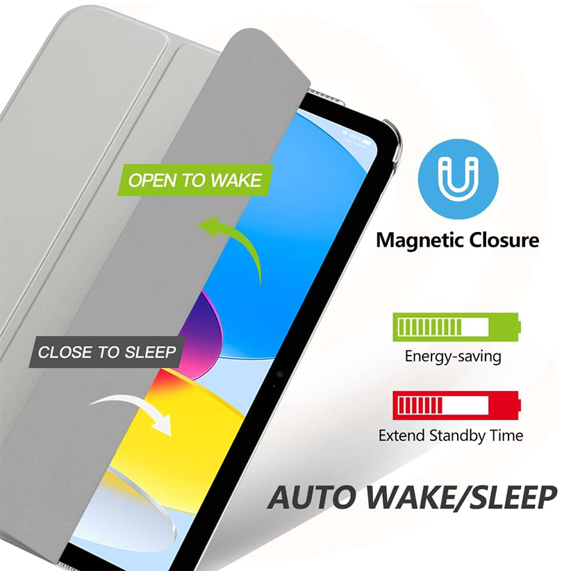 Slim Stand Cover for iPad Air 13-inch, Auto Wake/Sleep Smart Shell with Translucent Back